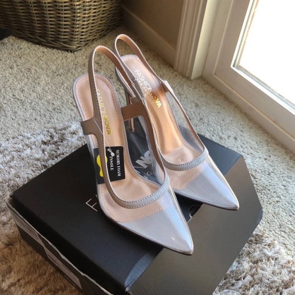 Fashion Nova reflective heels